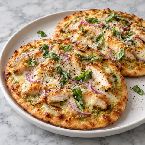 Personal Chicken‑Vodka Flatbread / Thin Crust Pizza for Two