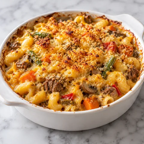 Coconut-Curry Beef Mac & Cheese Bake (2 servings)