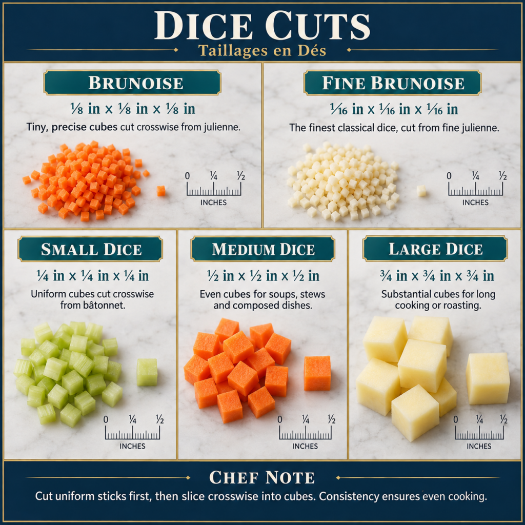 Classical French Dice Cuts