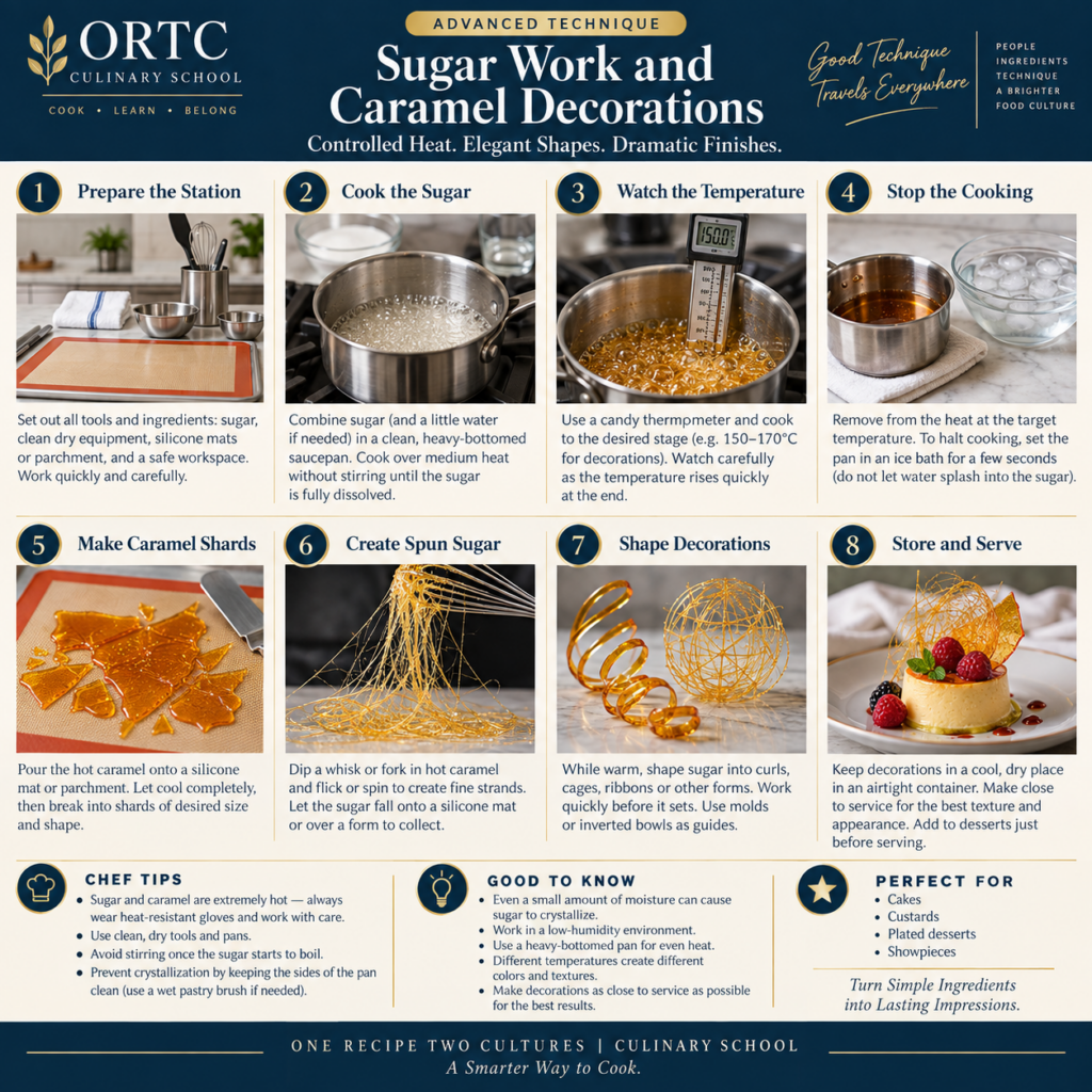Sugar Work and Caramel Decorations