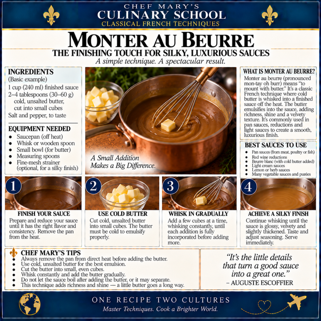 Monter au Beurre: Silky Sauce Mastery