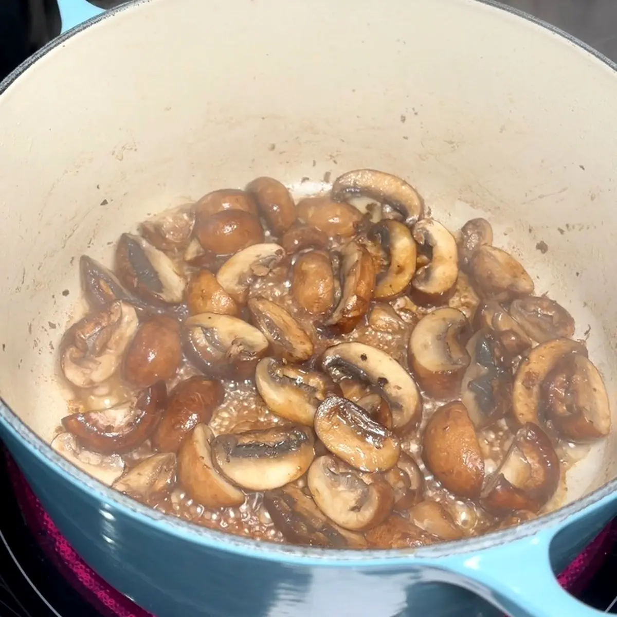 Preparation step for Tom Kha Shrimp Linguine Bowls.
