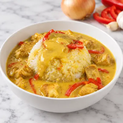 Smothered Coconut Curry Chicken