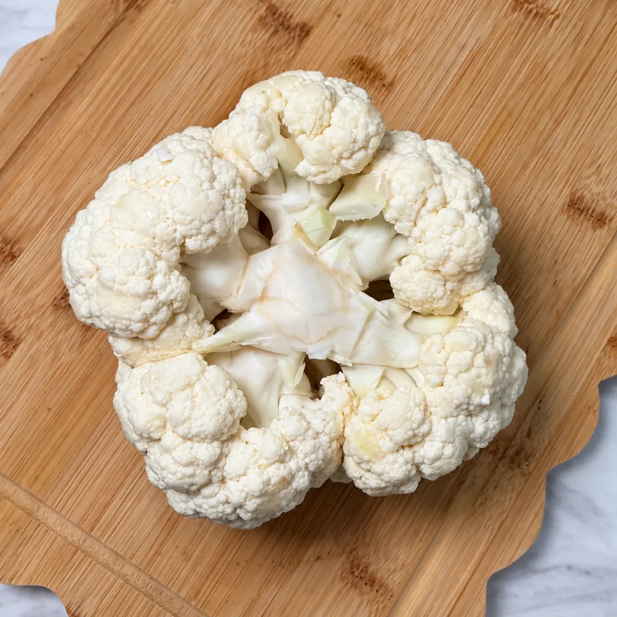 Preparation step for Parmesan Pepper Cauliflower Mash.