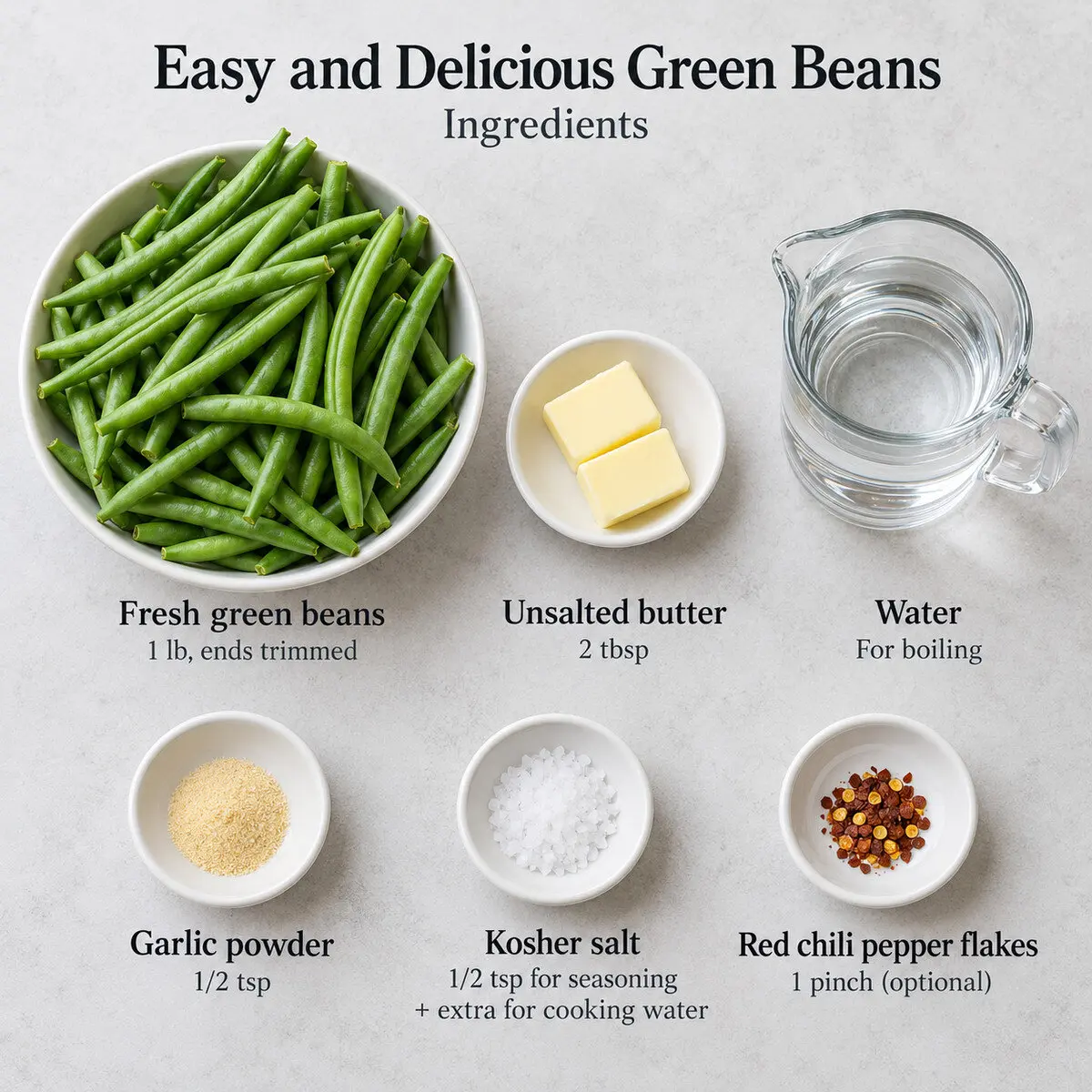 Preparation step for Easy and Delicious Green Beans.
