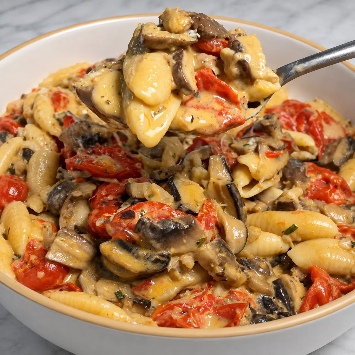 Loaded Mushroom Gruyère Cavatelli