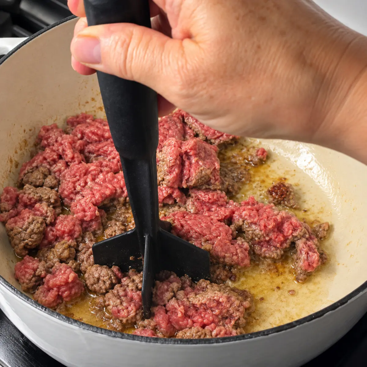 Preparation step for Korean Bulgogi Pasta.