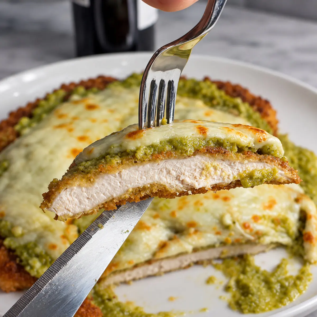 Chicken Cutlets with Green Vodka Sauce