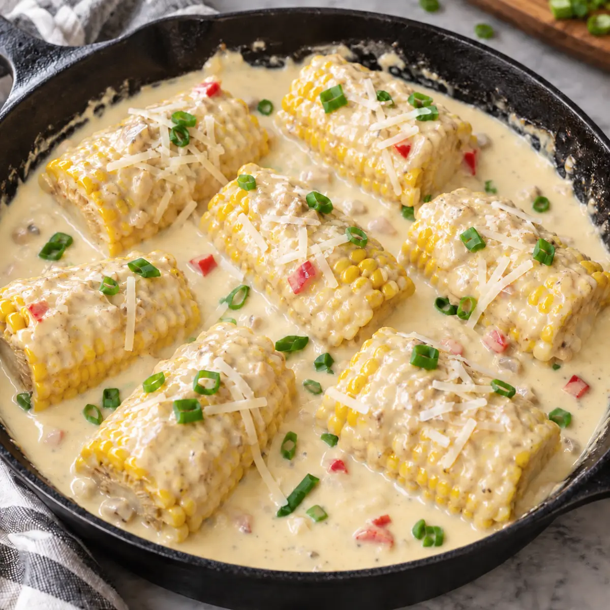 Jamaican Jerk Alfredo Corn