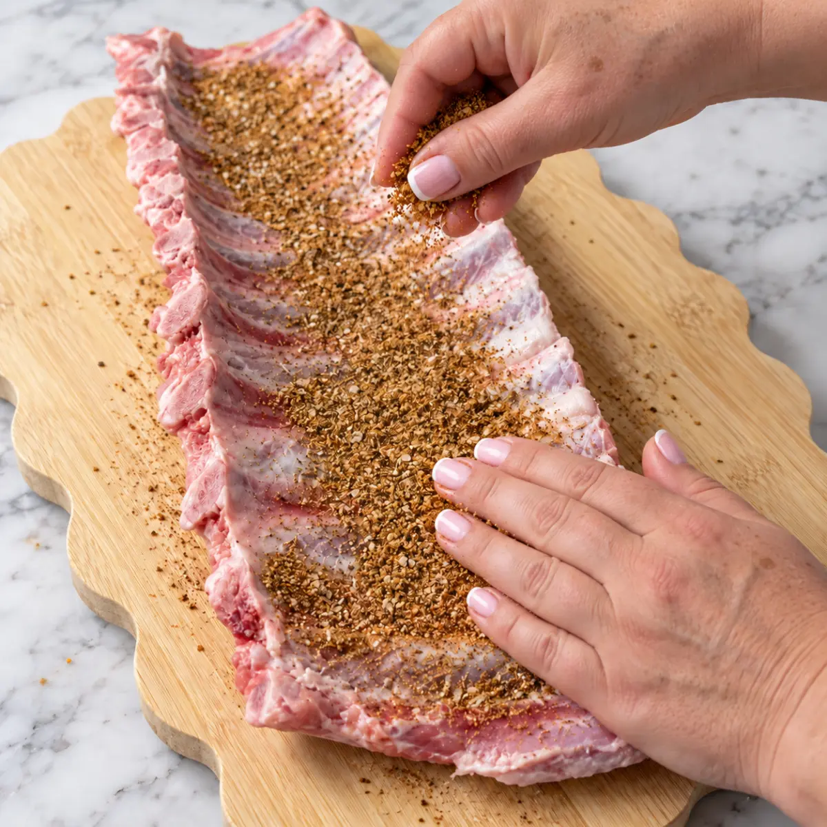 Preparation step for Memorial Day Ribs.