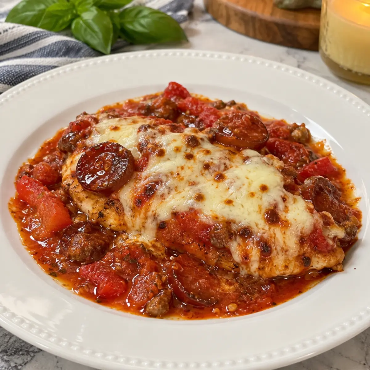 Pepperoni Pizza Chicken Cacciatore
