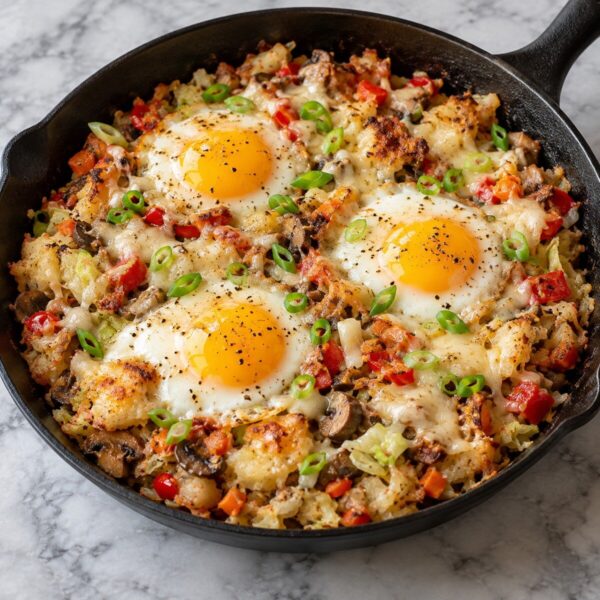 Breakfast Skillet with Sunny Eggs