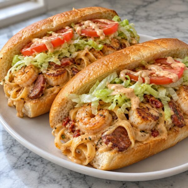 Cajun Seafood Po’ Boy Sandwiches (makes 2 sandwiches)