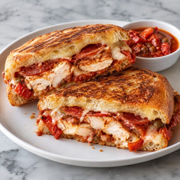 Chicken Cacciatore Parm Panini (2 sandwiches, 2 servings)