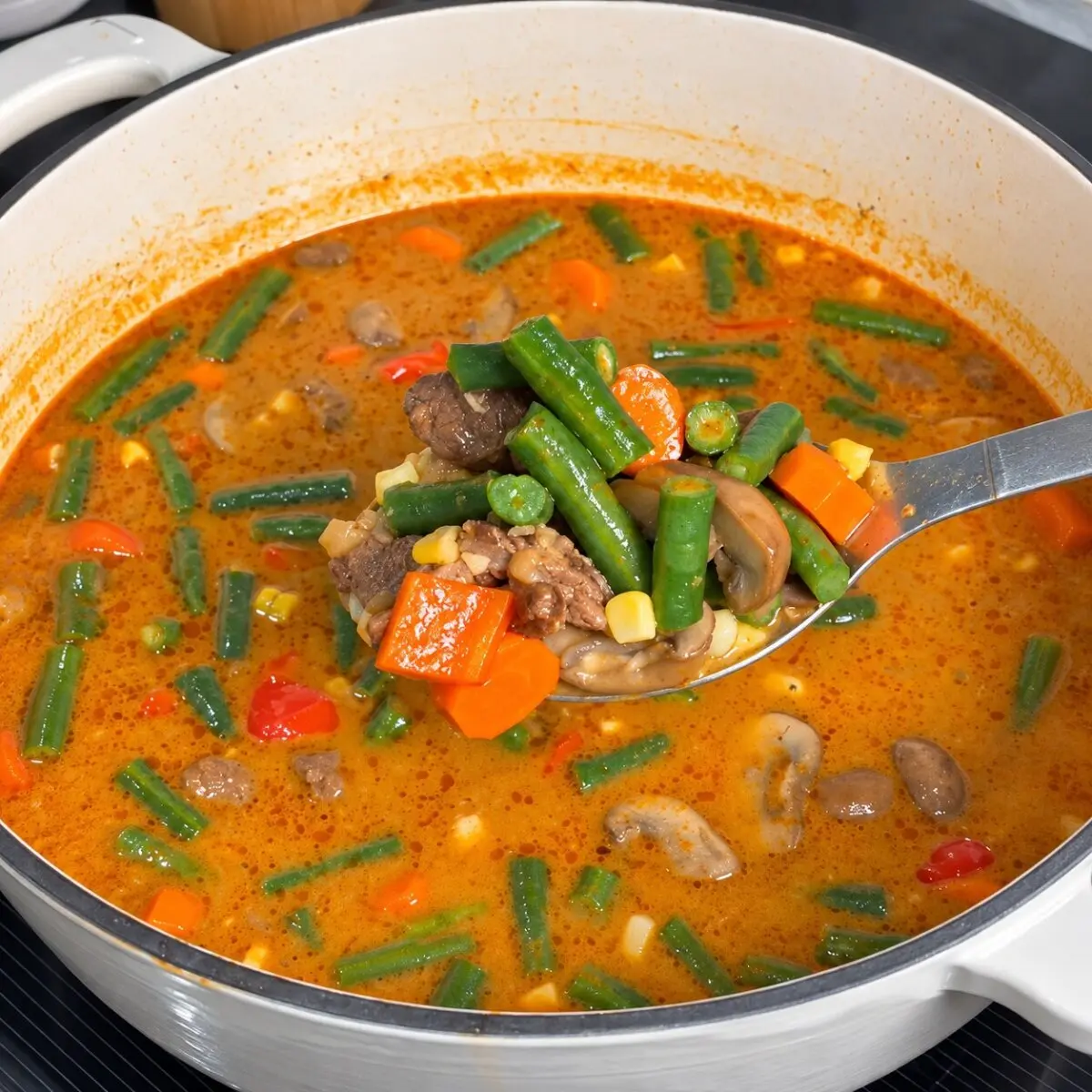 Beef Rendang Vegetable Soup