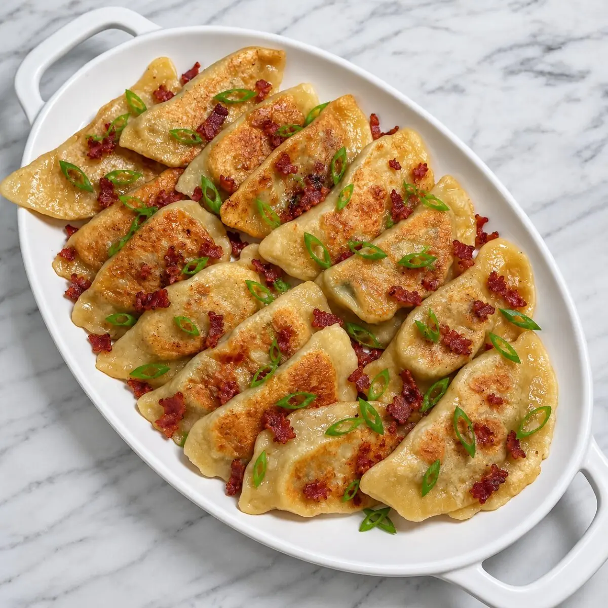 Loaded Baked Potato Pierogies