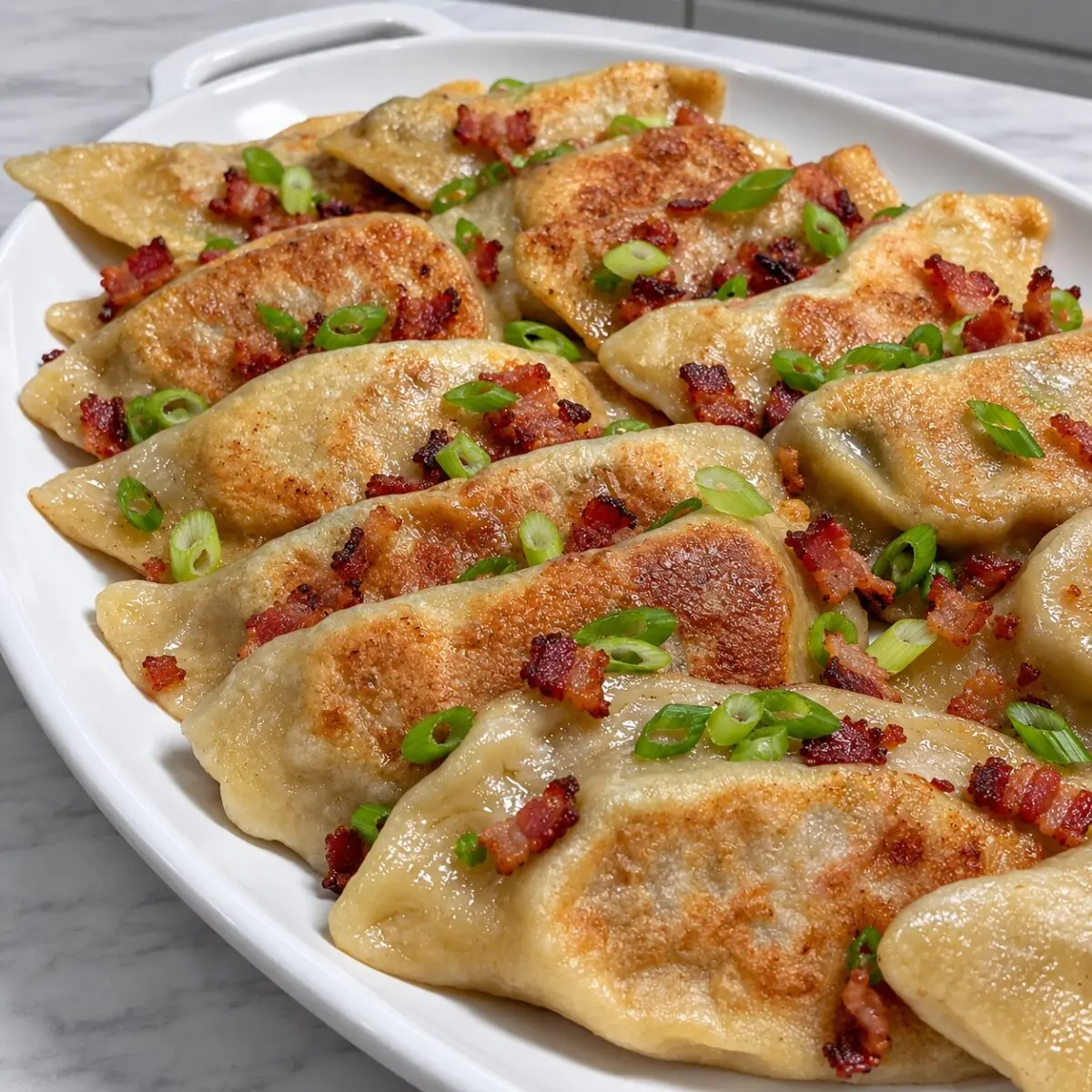 Loaded Baked Potato Pierogies