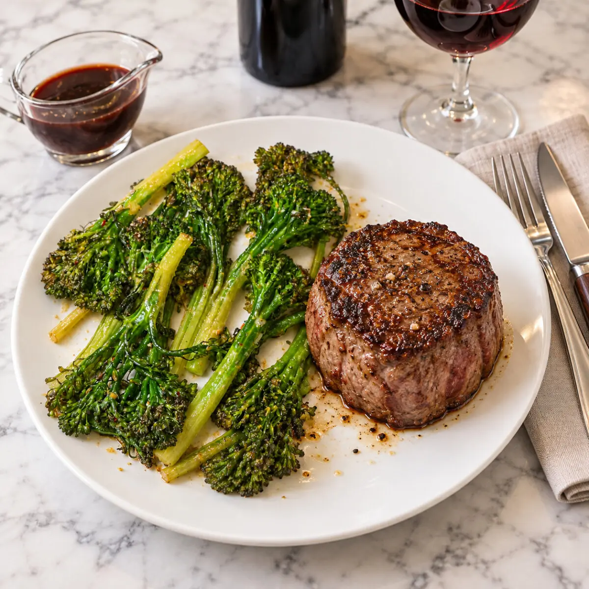Oven-Roasted Broccolini with Lemon Zest and Parmesan