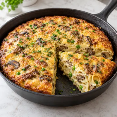 Italian-Inspired Stroganoff Pasta Frittata